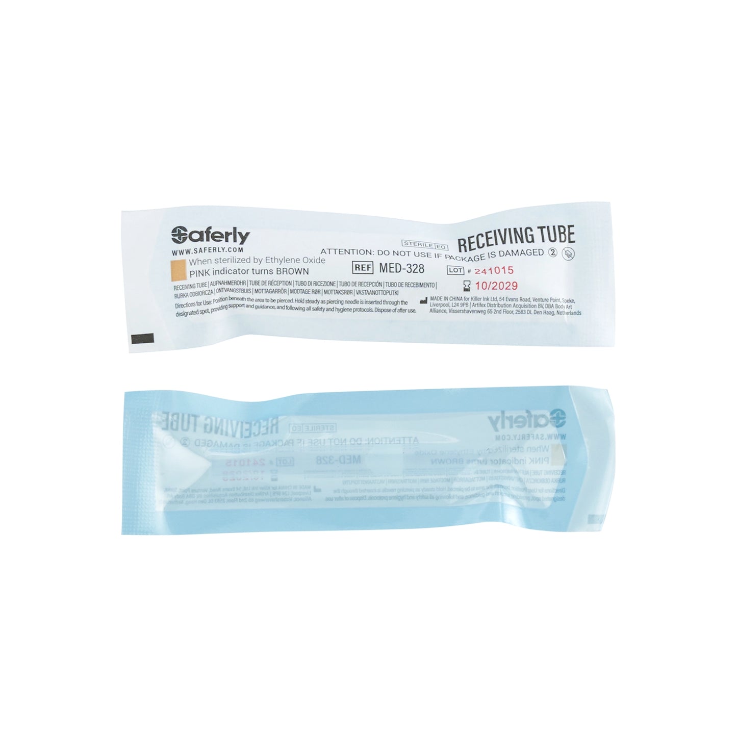 Saferly Plastic Disposable 0g Receiving Tubes — Box of 50