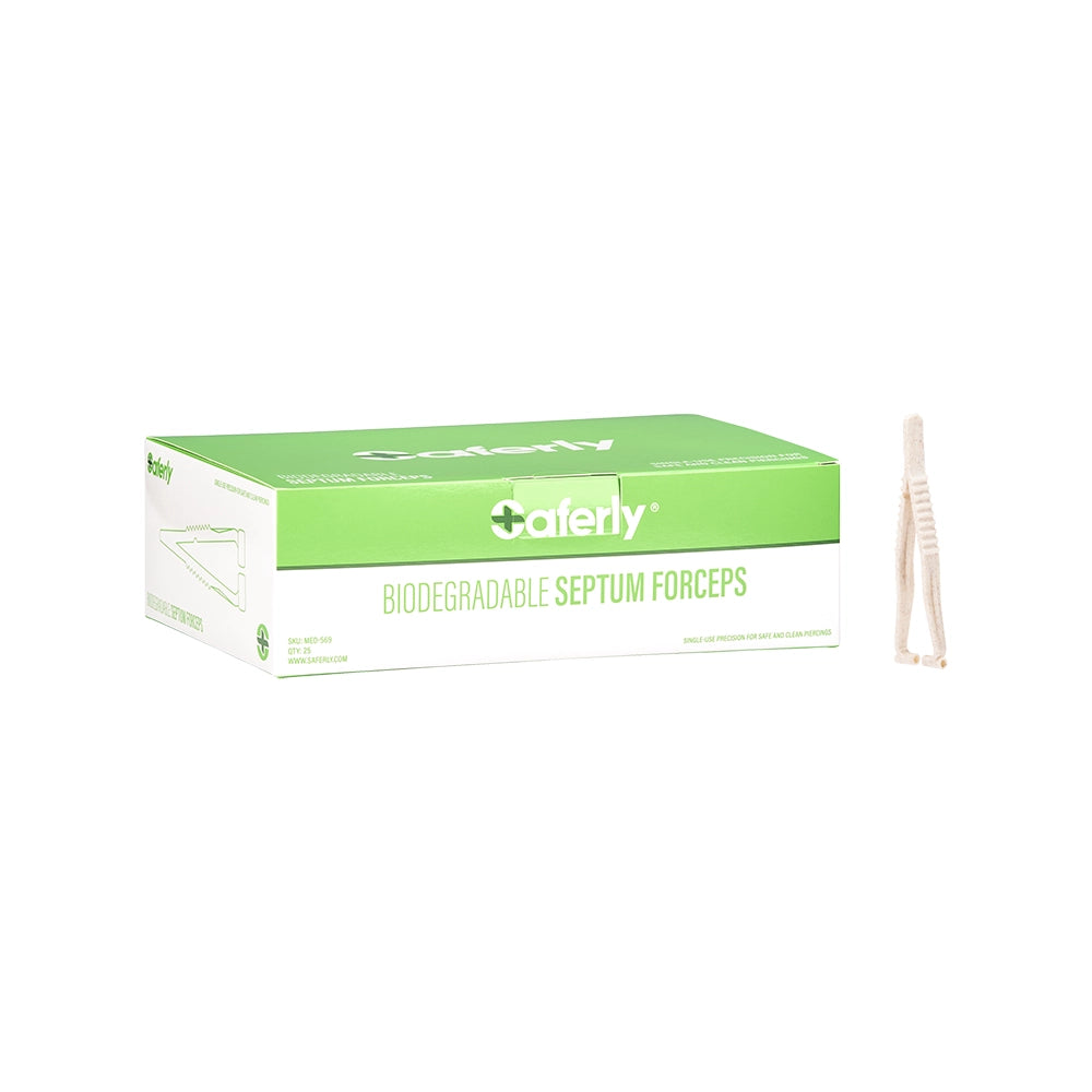 Saferly Biodegradable Septum Forceps — Box of 25