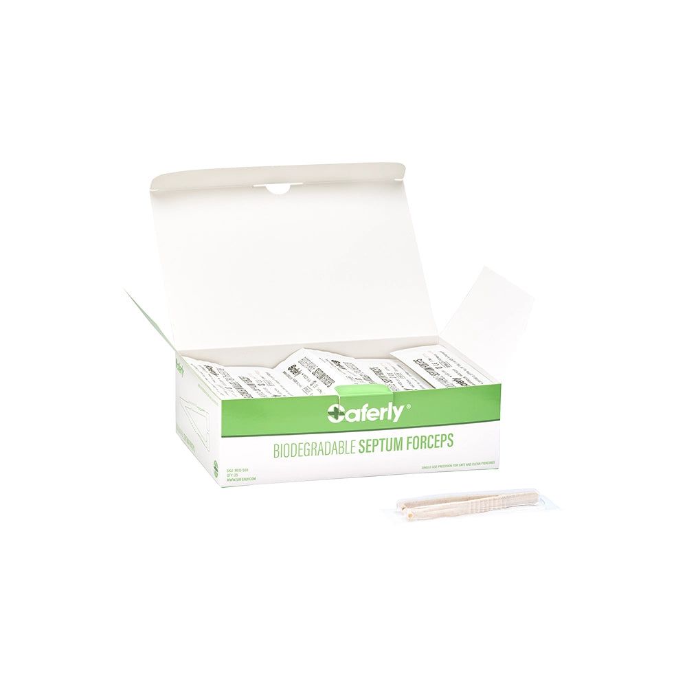 Saferly Biodegradable Septum Forceps — Box of 25
