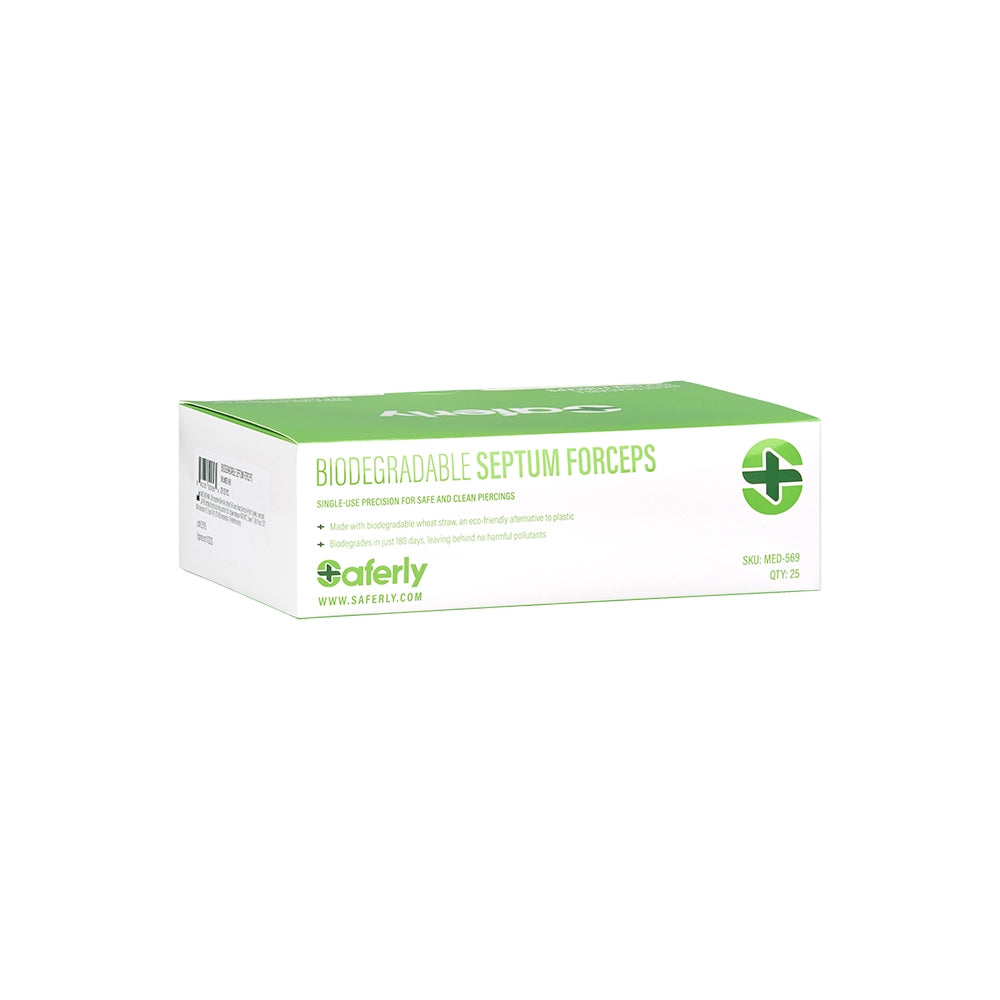 Saferly Biodegradable Septum Forceps — Box of 25
