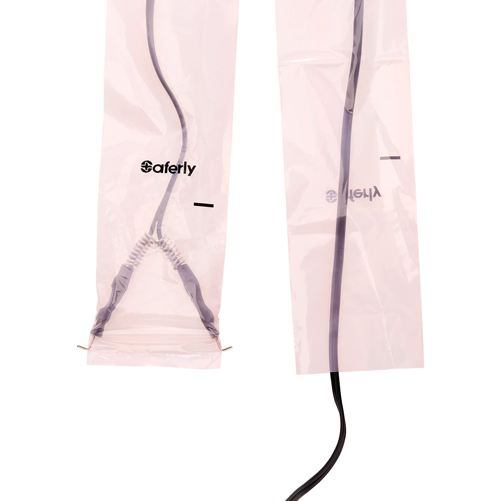 Saferly 32" Clip Cord Sleeves + Machine Bags — Box of 200 — Pick Color