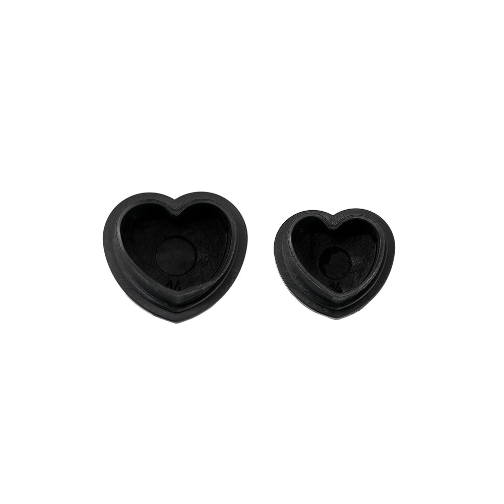 Saferly Heart Silicone Ink Caps — Pick Size and Color — Bag of 500 - Painful Pleasures