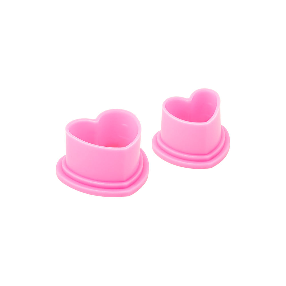 Saferly Heart Silicone Ink Caps — Pick Size and Color — Bag of 500 - Painful Pleasures
