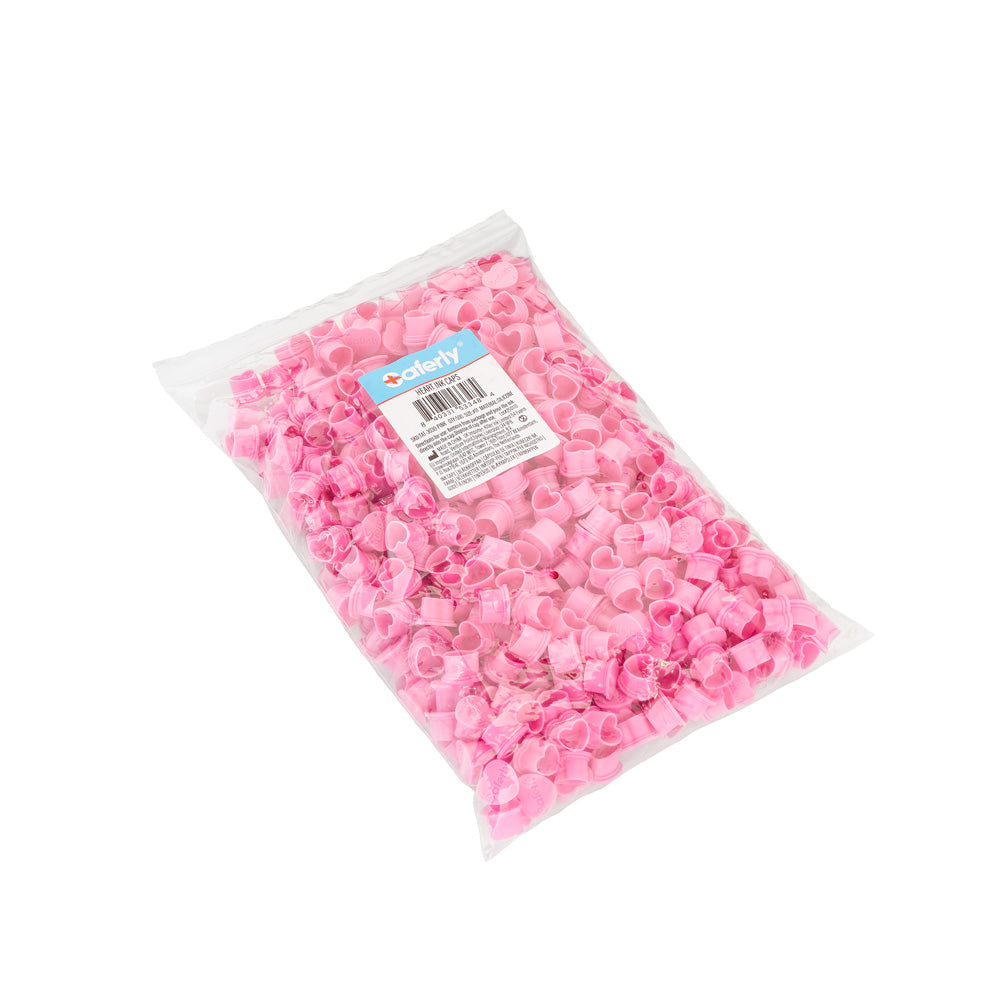 Saferly Heart Silicone Ink Caps — Pick Size and Color — Bag of 500 - Painful Pleasures