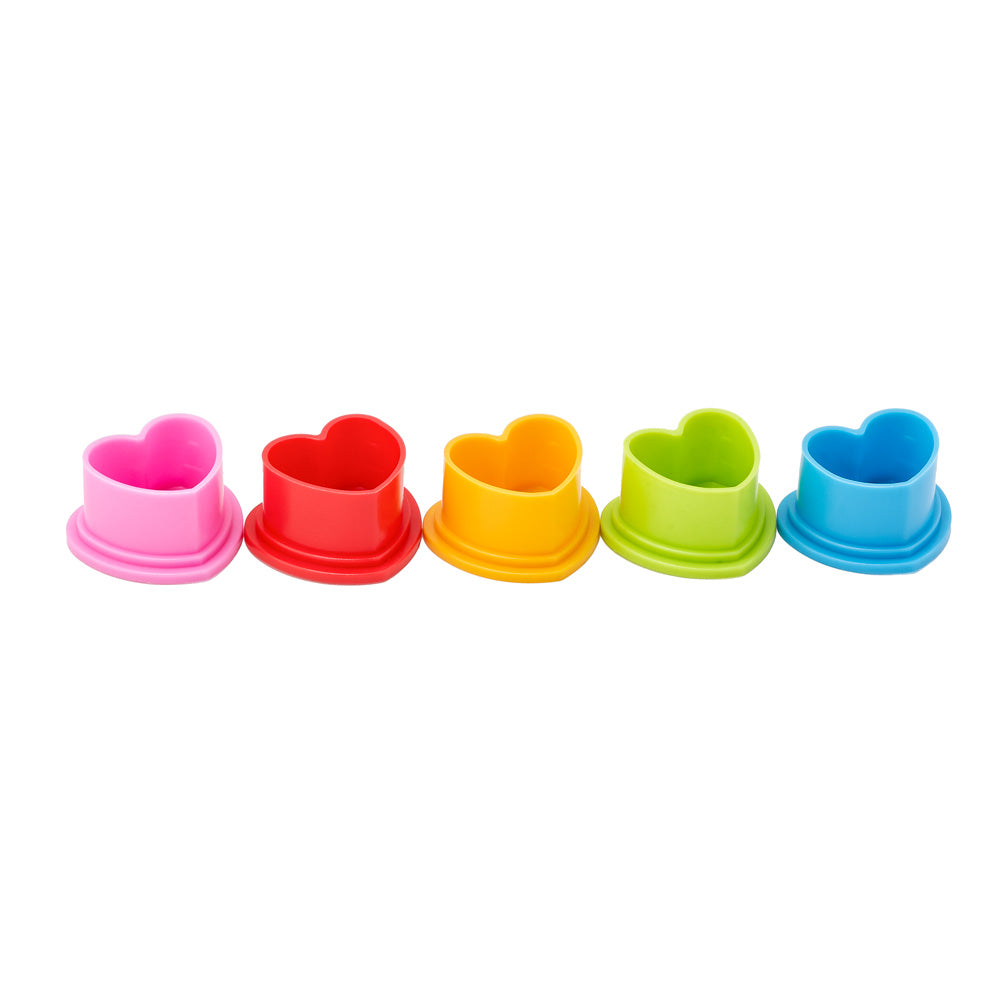 Saferly Heart Silicone Ink Caps — Pick Size and Color — Bag of 500 - Painful Pleasures