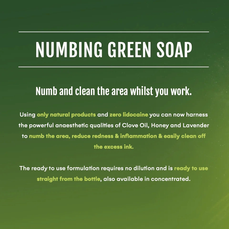 Biotat Numbing Green Soap — Ready to Use — 16oz Spray Bottle