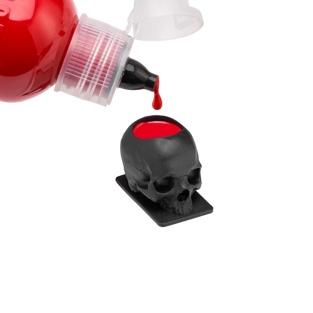 Saferly Skull Silicone Ink Caps —Size #16 (Large) — Bag of 200  — Pick Color - Painful Pleasures