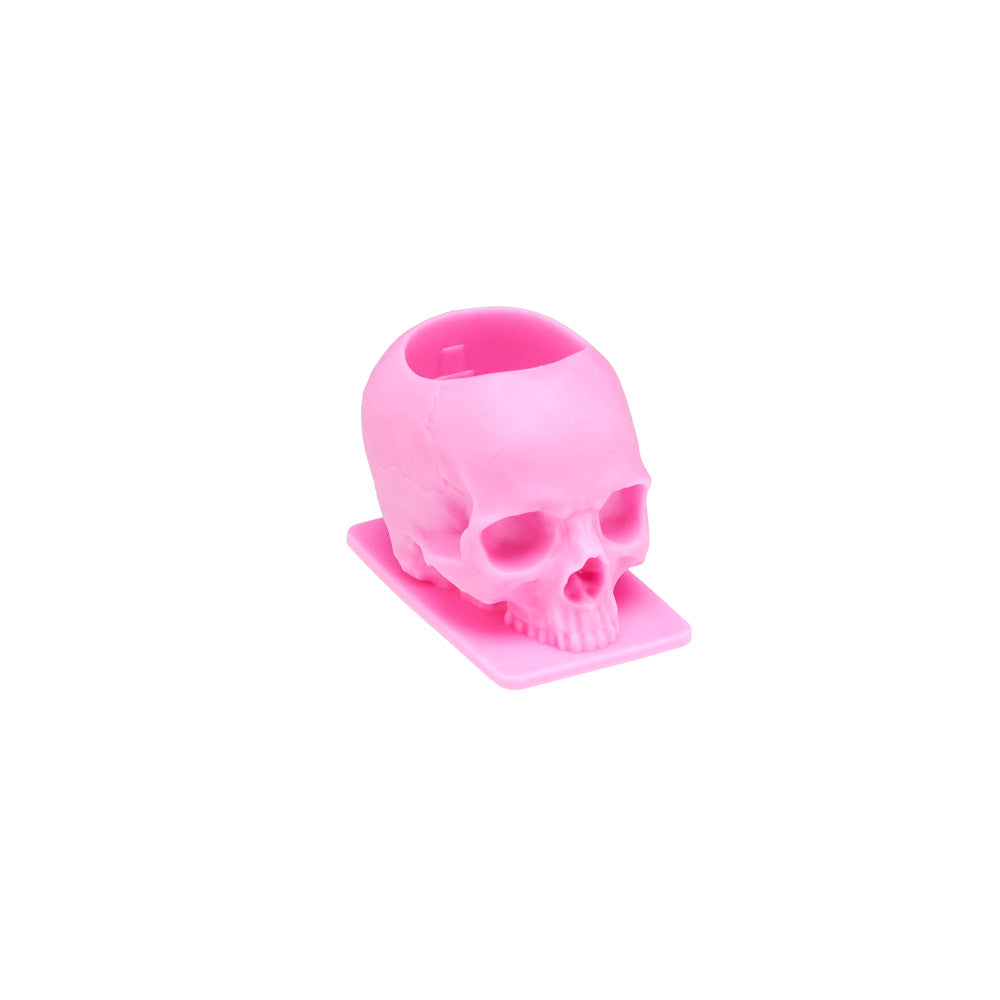 Saferly Skull Silicone Ink Caps —Size #16 (Large) — Bag of 200  — Pick Color - Painful Pleasures