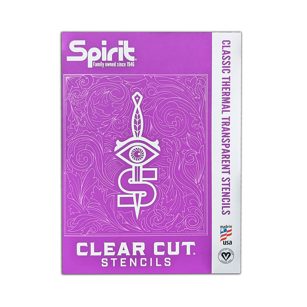 Spirit Classic Thermal Transparent Stencils — Box of 25