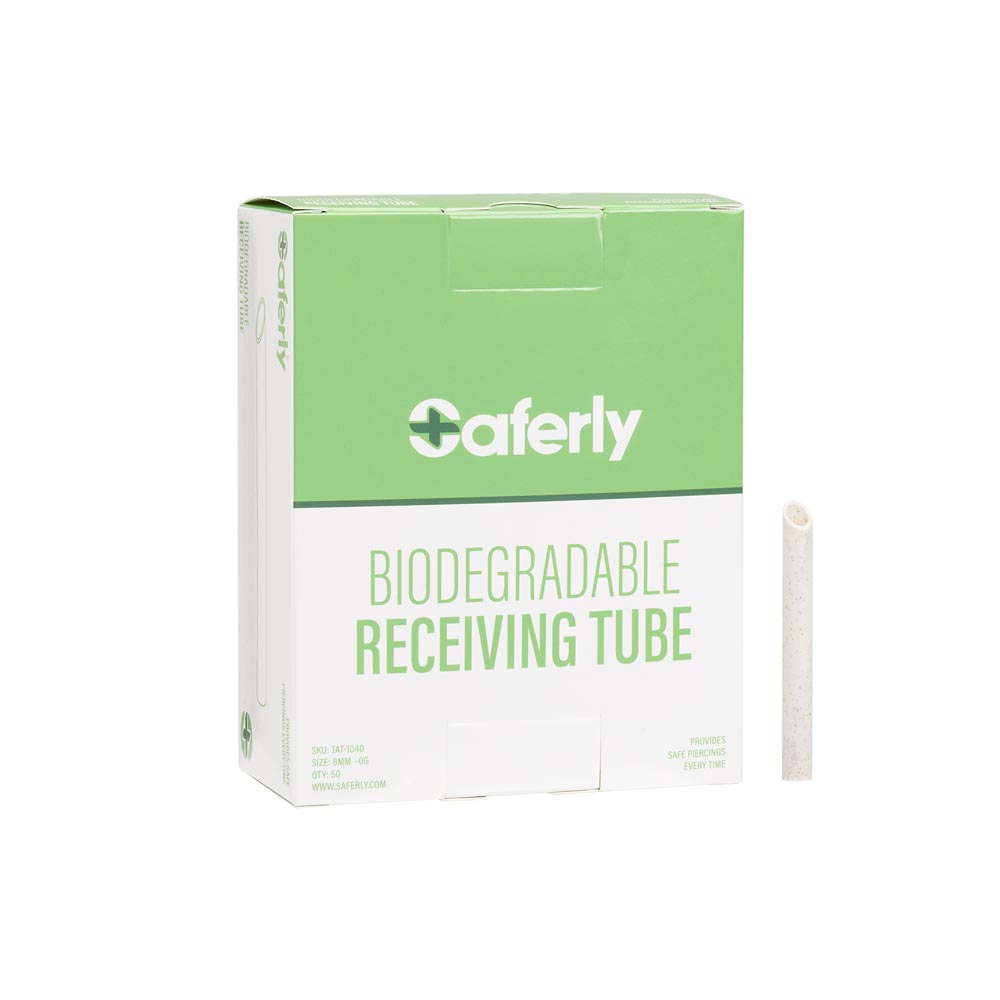 Saferly Biodegradable Receiving Tubes — Box of 50 — Pick Size