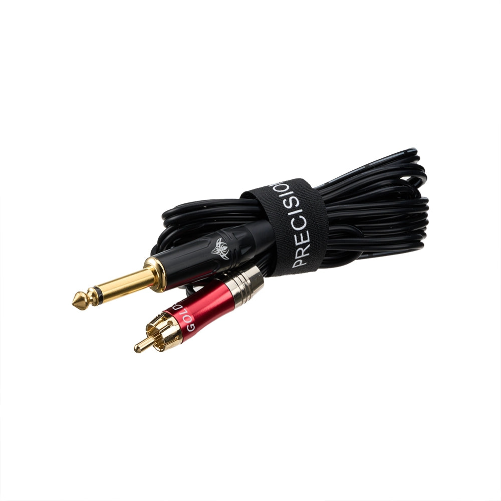 Precision Premium Pro Design Tattoo RCA Cable With Red Phono Plug - Painful Pleasures