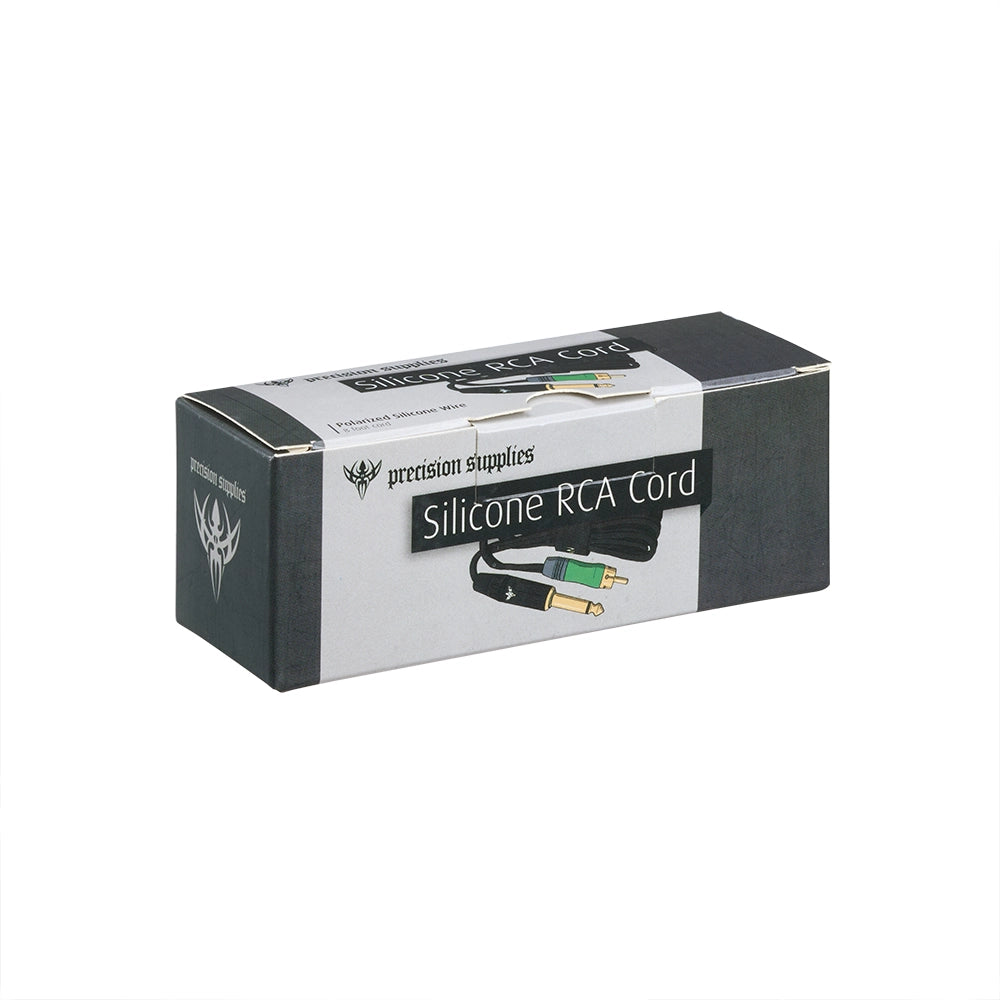 Precision Premium Pro Design Tattoo RCA Cable With Green Phono Plug - Painful Pleasures