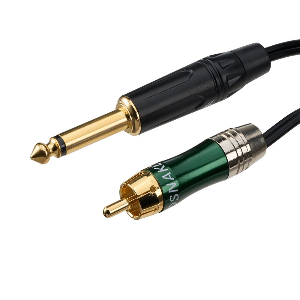 Precision Premium Pro Design Tattoo RCA Cable With Green Phono Plug - Painful Pleasures
