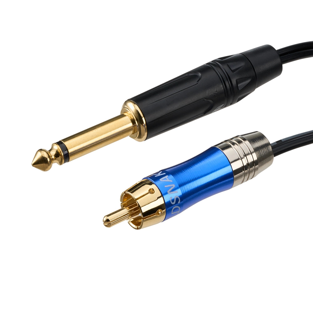 Precision Premium Pro Design Tattoo RCA Cable With Blue Phono Plug - Painful Pleasures