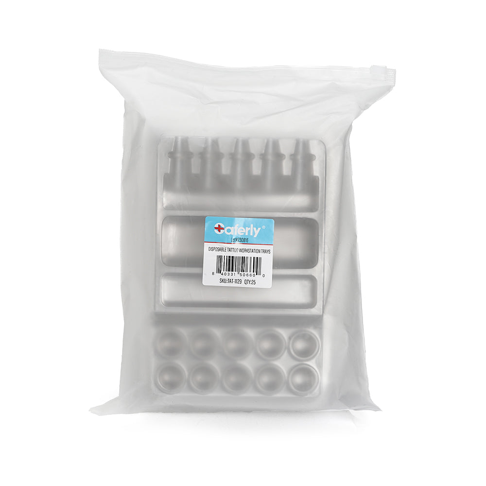Saferly Disposable Tattoo Workstation Trays — Bag of 25