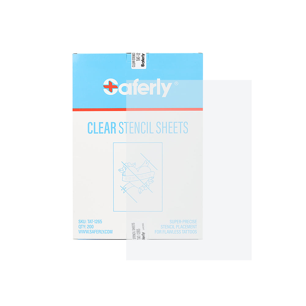 Saferly Clear Tattoo Stencil Insert — 8-1/2" x 11” — 200 Sheets - Painful Pleasures