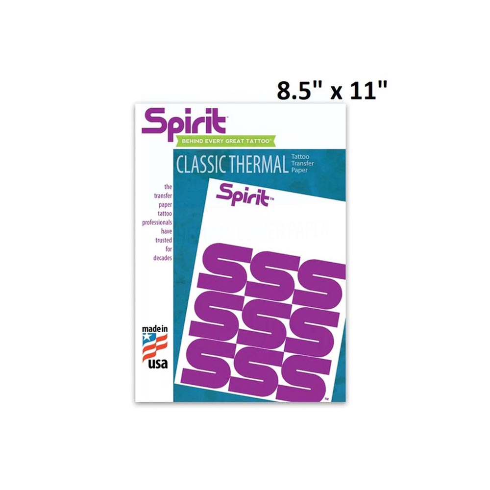 Spirit Original Tattoo Thermal Image Copier Paper — 8-1/2" x 11” — 100 Sheets