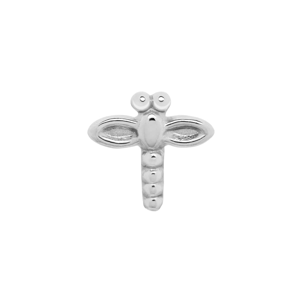 Tilum 20g 14kt White Gold DRAGONFLY Nose Bone Body Jewelry - Painful Pleasures