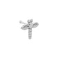 Tilum 20g 14kt White Gold DRAGONFLY Nose Bone Body Jewelry - Painful Pleasures