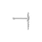 Tilum 20g 14kt White Gold DRAGONFLY Nose Bone Body Jewelry - Painful Pleasures