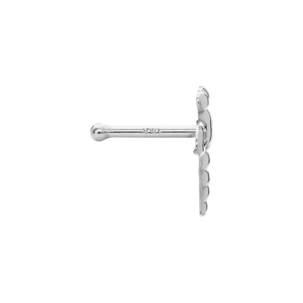 Tilum 20g 14kt White Gold DRAGONFLY Nose Bone Body Jewelry - Painful Pleasures