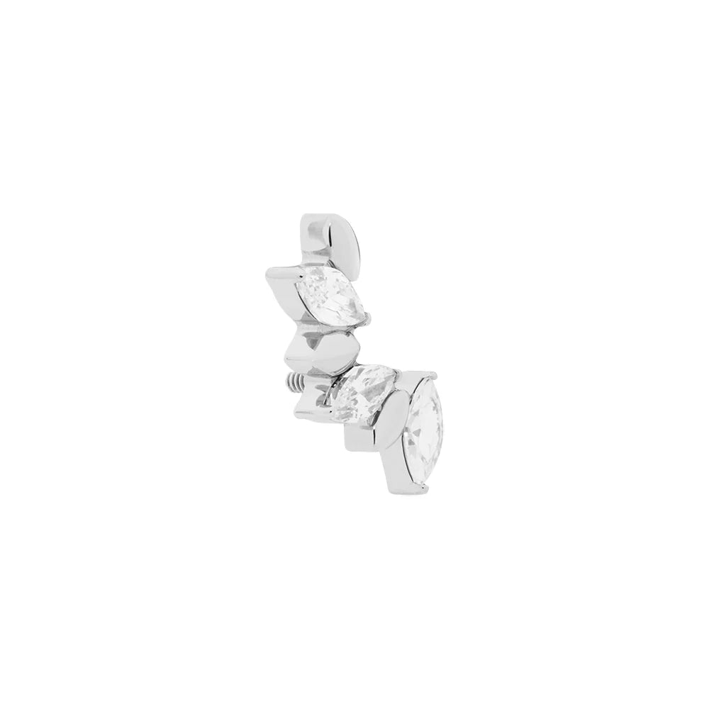 Titanium Internally Threaded Marquis Fan - Painful Pleasures
