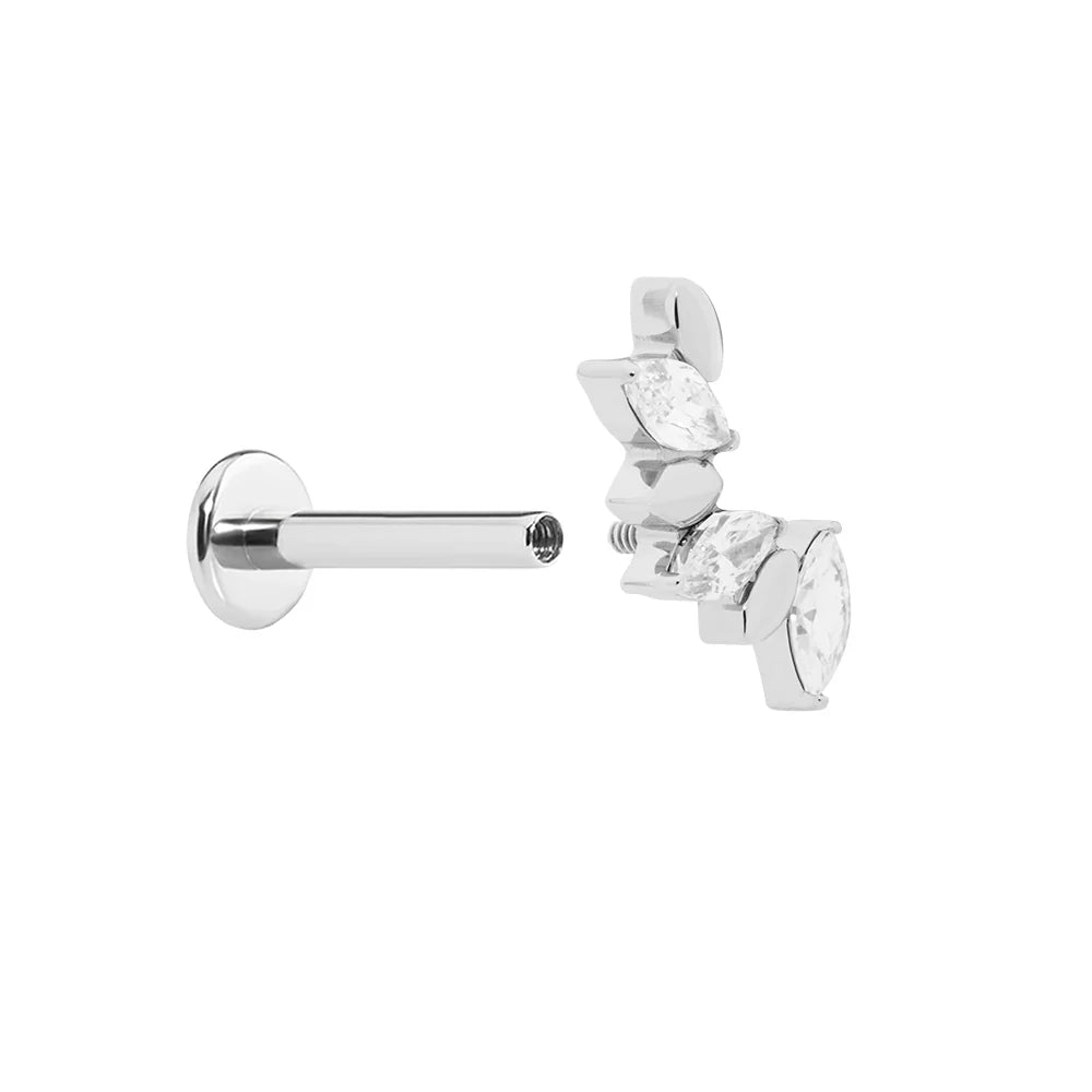 Titanium Internally Threaded Marquis Fan - Painful Pleasures