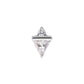 Titanium Internally Threaded Jeweled Dainty Triangle - Painful Pleasures