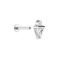 Titanium Internally Threaded Jeweled Dainty Triangle - Painful Pleasures