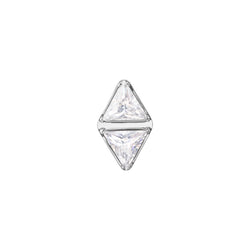 Tilum 18g–16g Internally Threaded Jeweled Trigon Titanium Top — Price Per 1