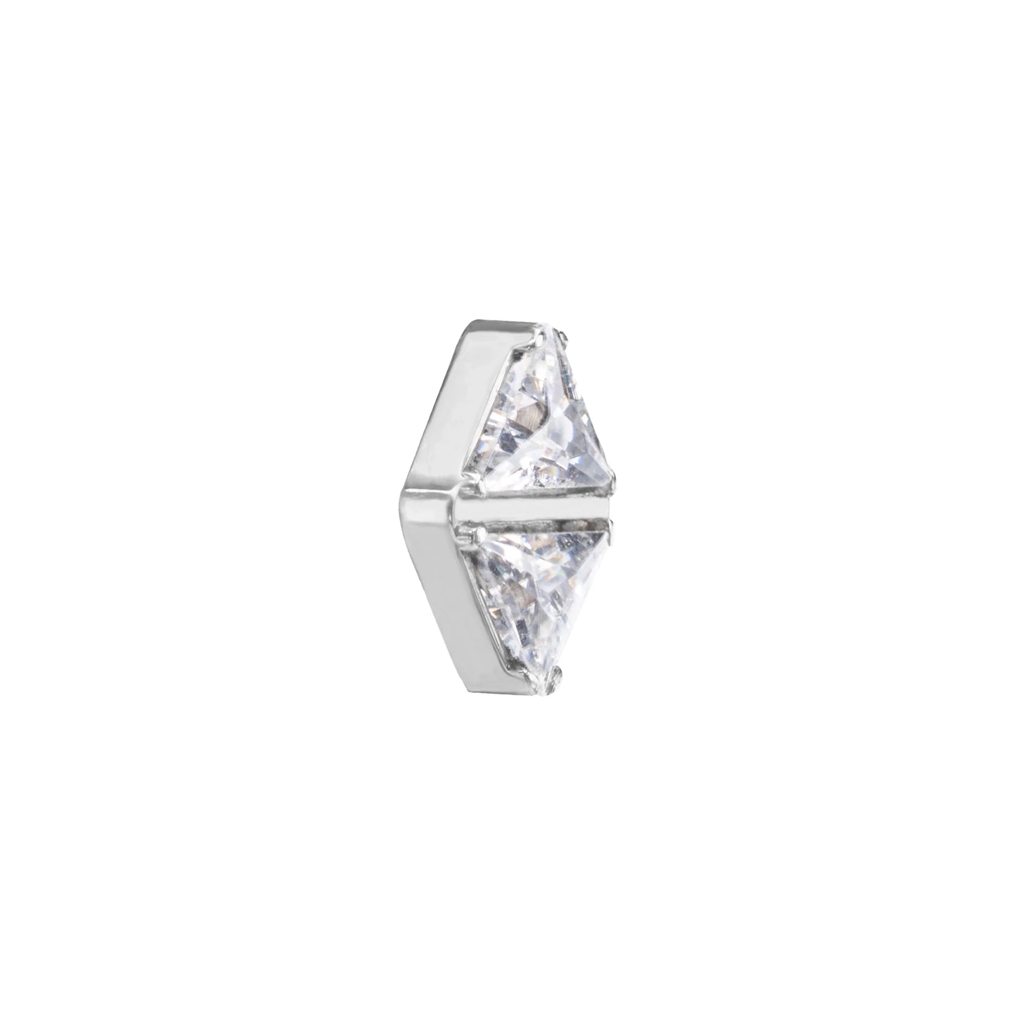 Titanium Internally Threaded Jeweled Double Trillion - Painful Pleasures