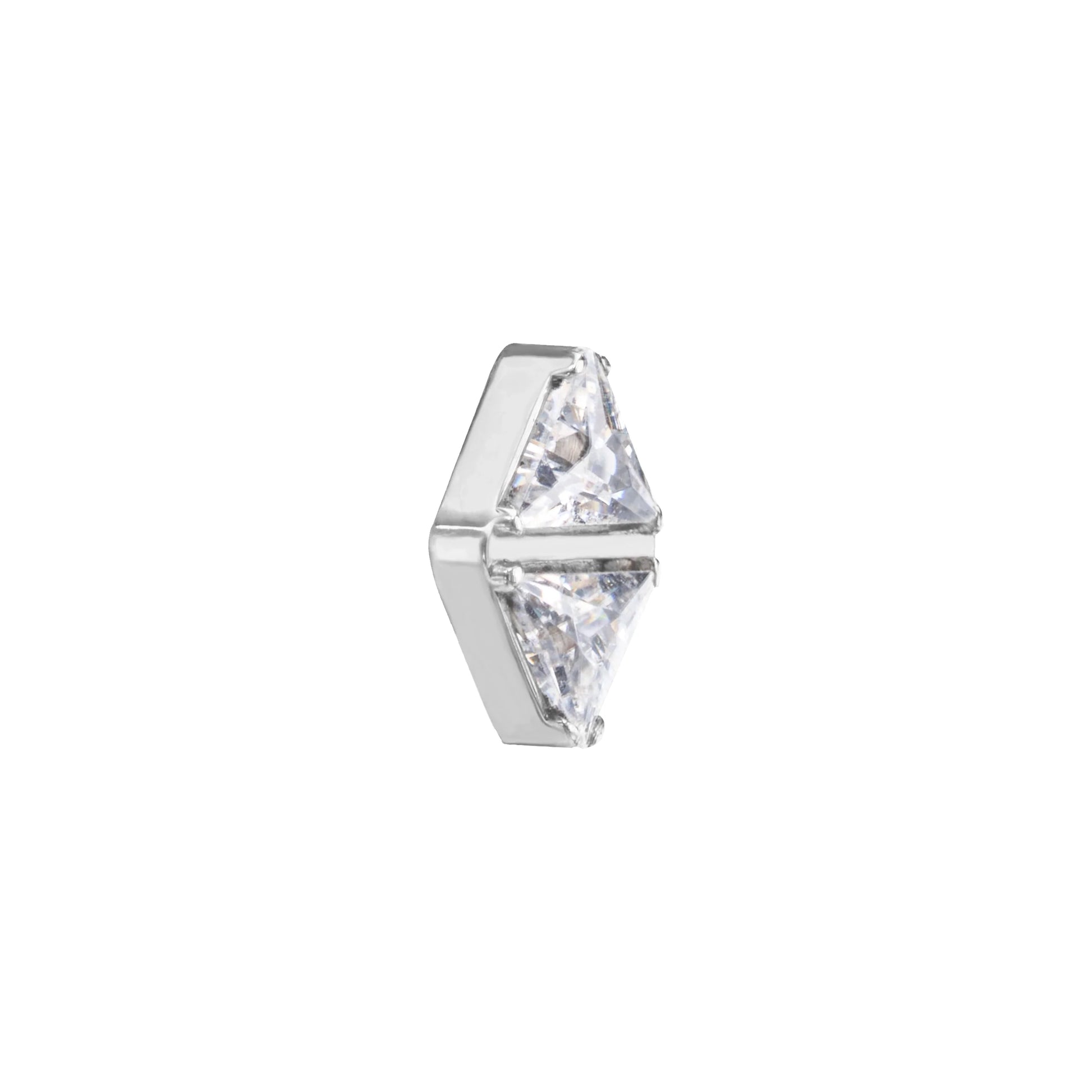 Titanium Internally Threaded Jeweled Double Trillion - Painful Pleasures