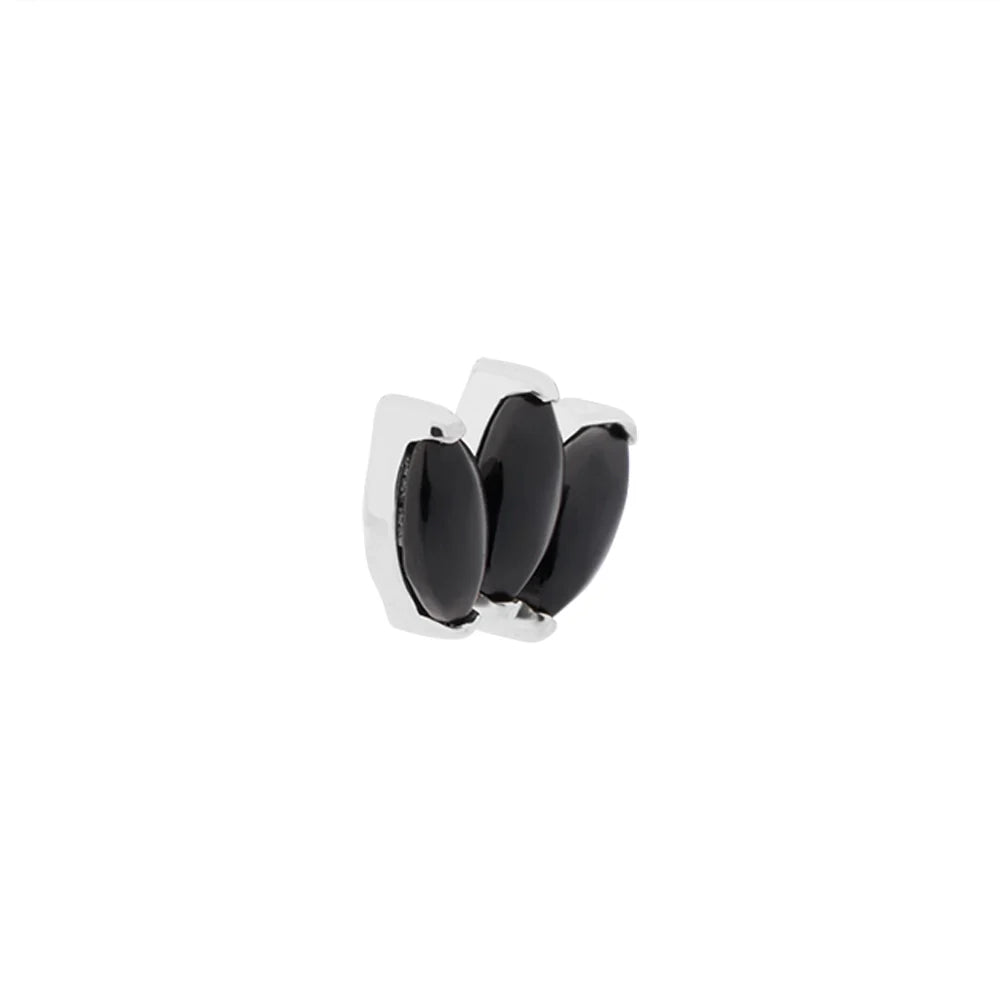 Titanium Internally Threaded Cabochon Marquis Fan - Painful Pleasures