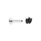 Titanium Internally Threaded Cabochon Marquis Fan - Painful Pleasures