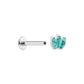 Titanium Internally Threaded Cabochon Marquis Fan - Painful Pleasures