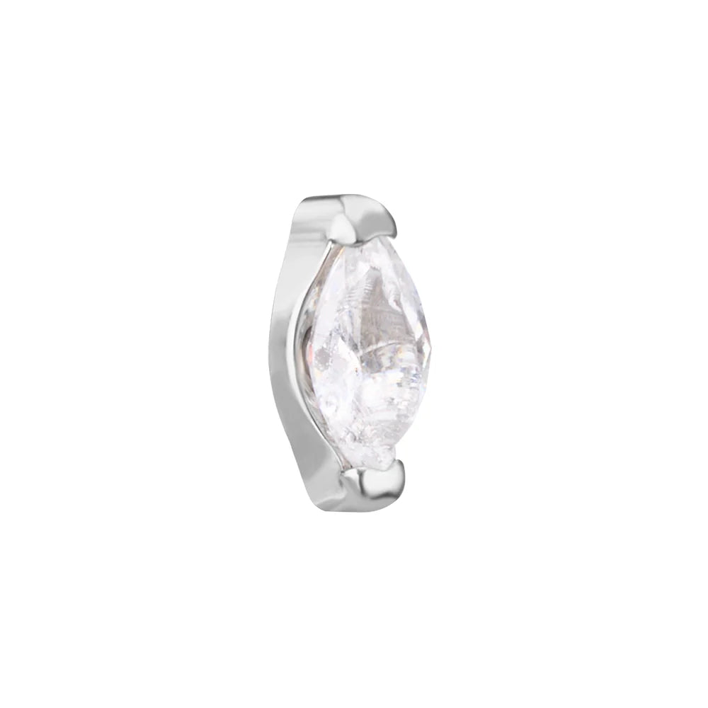Titanium Internally Threaded Cabochon Marquis End - Painful Pleasures