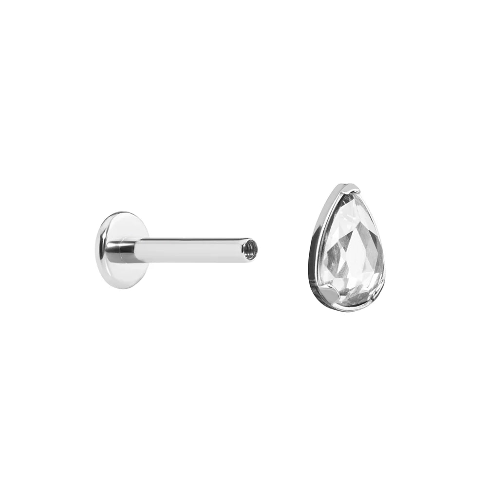 Titanium Internally Threaded Cabochon Oval End - Painful Pleasures