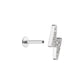 Titanium Internally Threaded Jeweled Lightning Bolt - Painful Pleasures