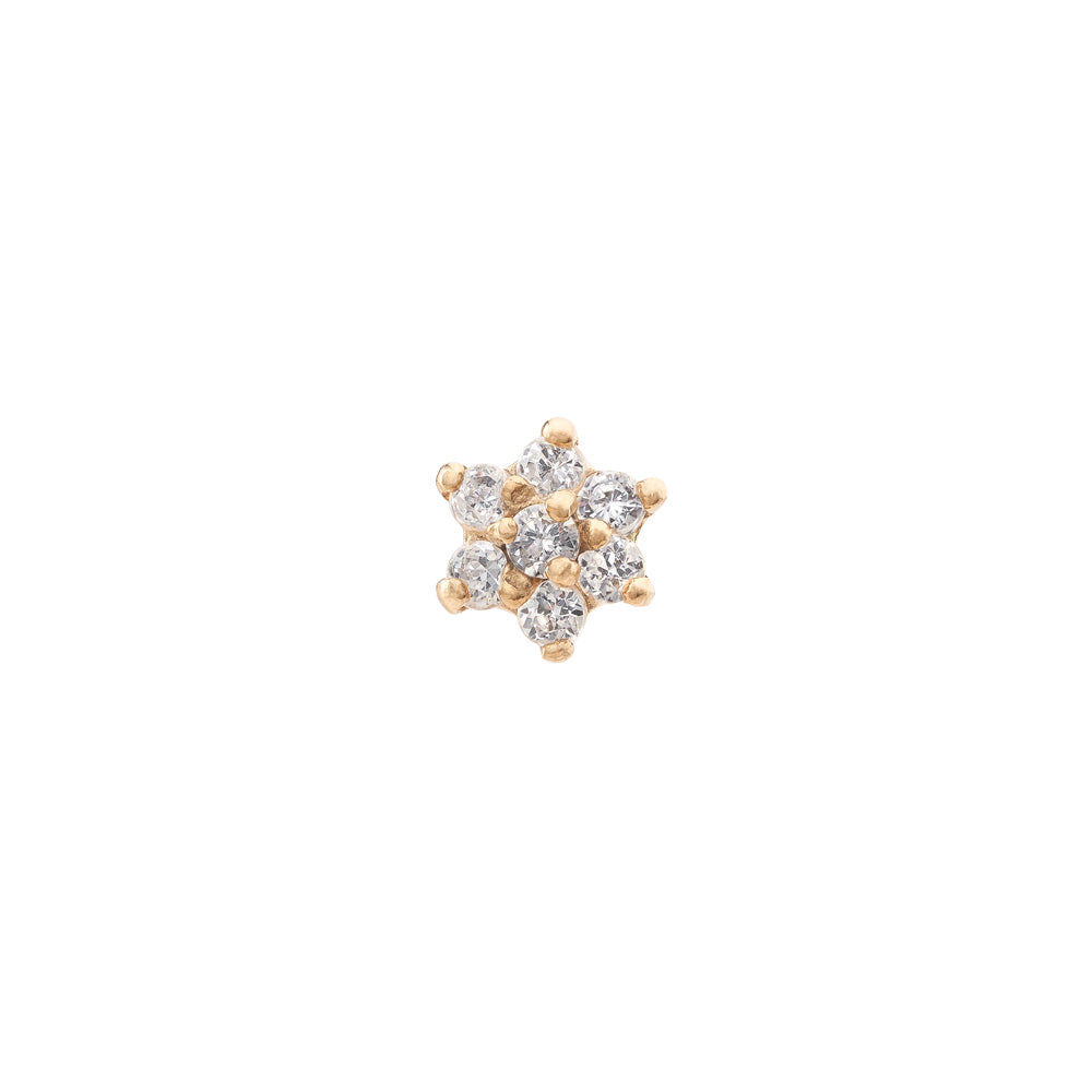 Tilum 14kt Yellow Gold Flower CHRISTINA AQUILERA Nose Bone 20g - Painful Pleasures