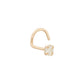 Tilum 20g 3mm Real (SI) Diamond Yellow Gold Nose Screw - Right Bend - Painful Pleasures