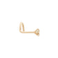Tilum 20g 3mm Real (SI) Diamond Yellow Gold Nose Screw - Right Bend - Painful Pleasures