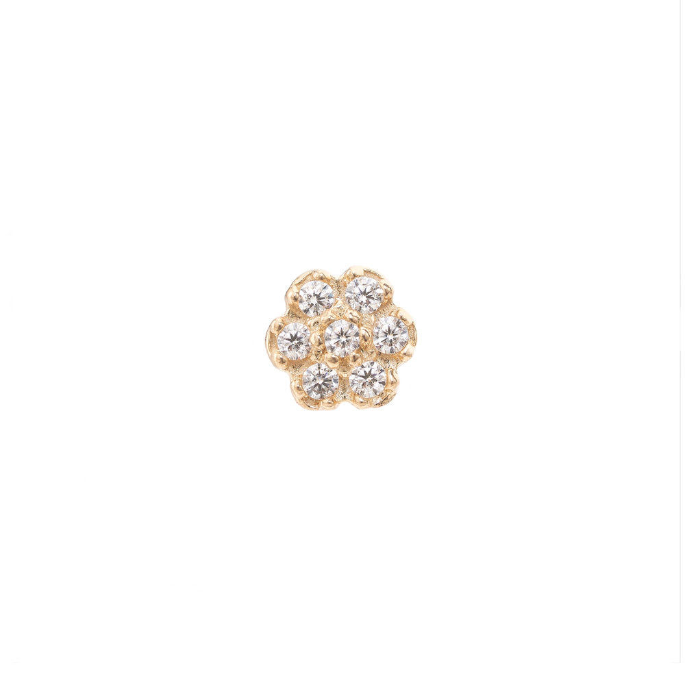 Tilum 14kt Yellow Gold Internally 1.2mm(14g) Threaded Flower - Price Per 1 - Painful Pleasures