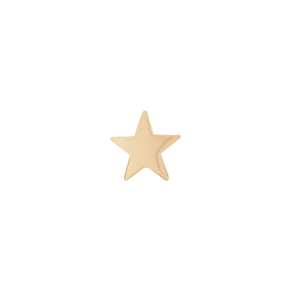 Tilum 14g Internally Threaded Replacement YELLOW GOLD FLAT STAR - Price Per 1 - Painful Pleasures