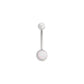 Tilum 14g 1/2" Internal  Double Opal Titanium Belly Button Ring - Painful Pleasures