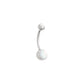 Tilum 14g 1/2" Internal  Double Opal Titanium Belly Button Ring - Painful Pleasures