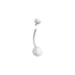 Tilum 14g 1/2" Internal  Double Opal Titanium Belly Button Ring - Painful Pleasures