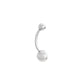 Tilum 14g 1/2" Internal  Double Opal Titanium Belly Button Ring - Painful Pleasures