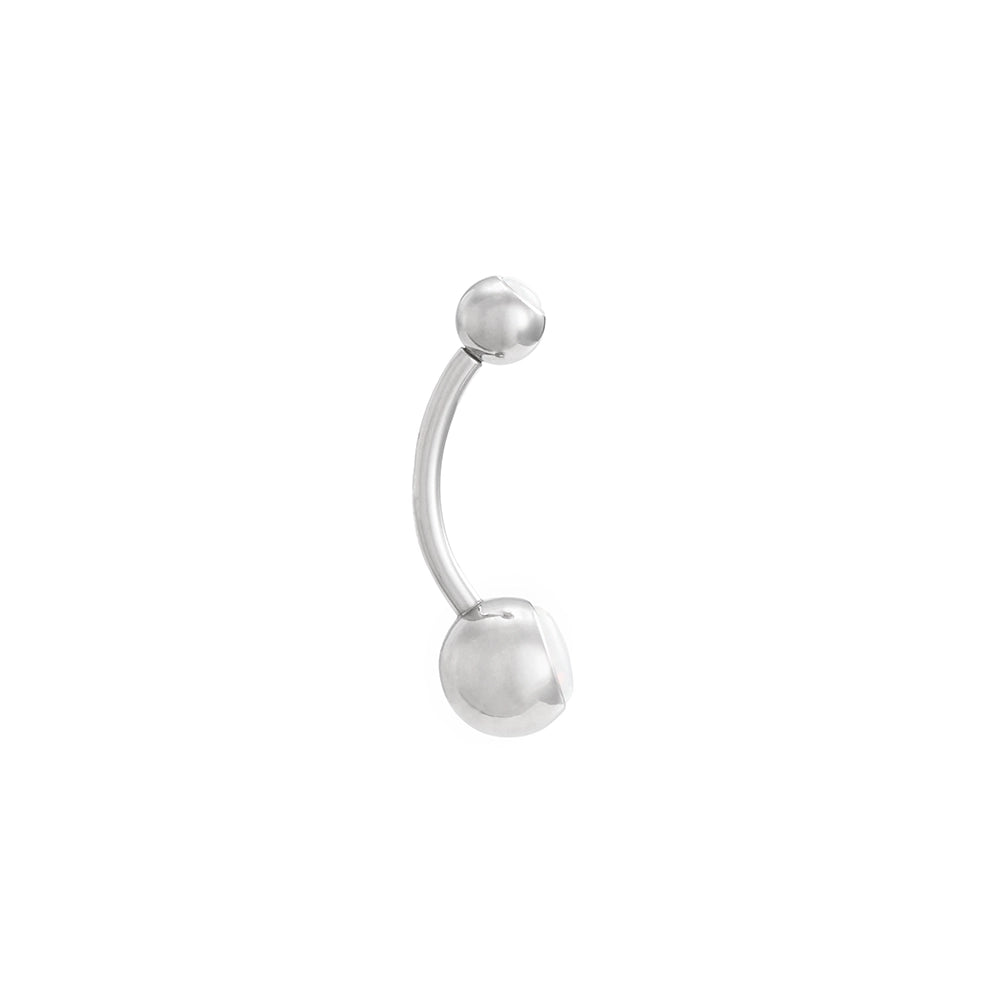 Tilum 14g 1/2" Internal  Double Opal Titanium Belly Button Ring - Painful Pleasures