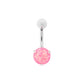 Internally Threaded Stainless Steel Opal Navel - Painful Pleasures