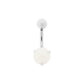 Internally Threaded Stainless Steel Opal Navel - Painful Pleasures